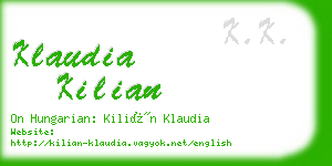 klaudia kilian business card